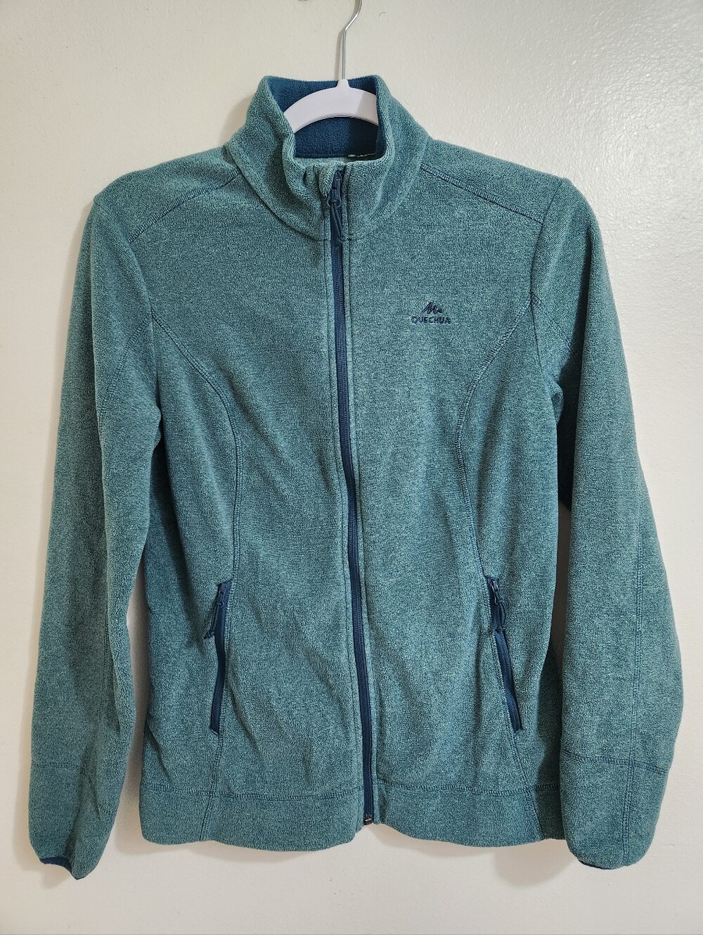 Quechua Women's Teal-Green Full-Zip Fleece Jacket